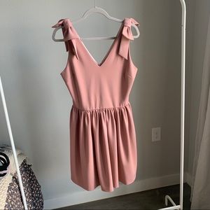 Bloomingdale’s Aqua Peach Pink Bow Dress